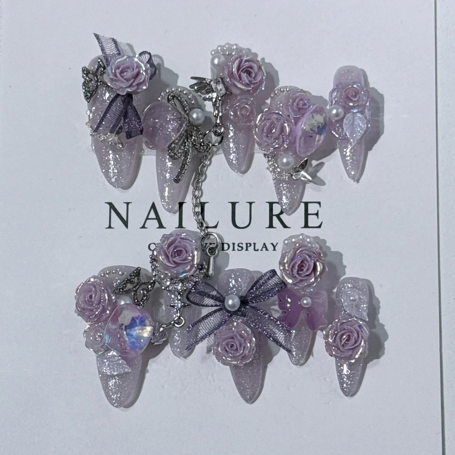 Butterfly Camellia Stiletto Nails-14