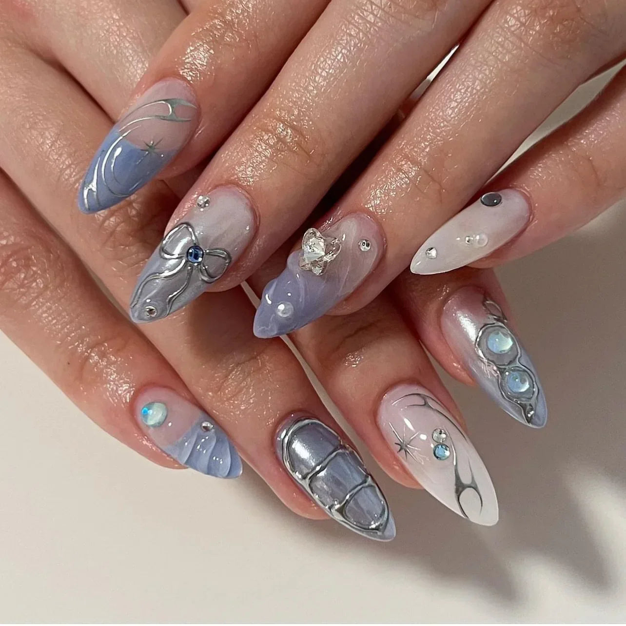 Chic Y2K Ballet Nails - 24 Press-On Set-0