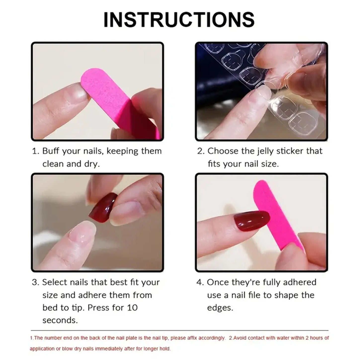 Handmade Long Pointed Almond Press On Nails-3