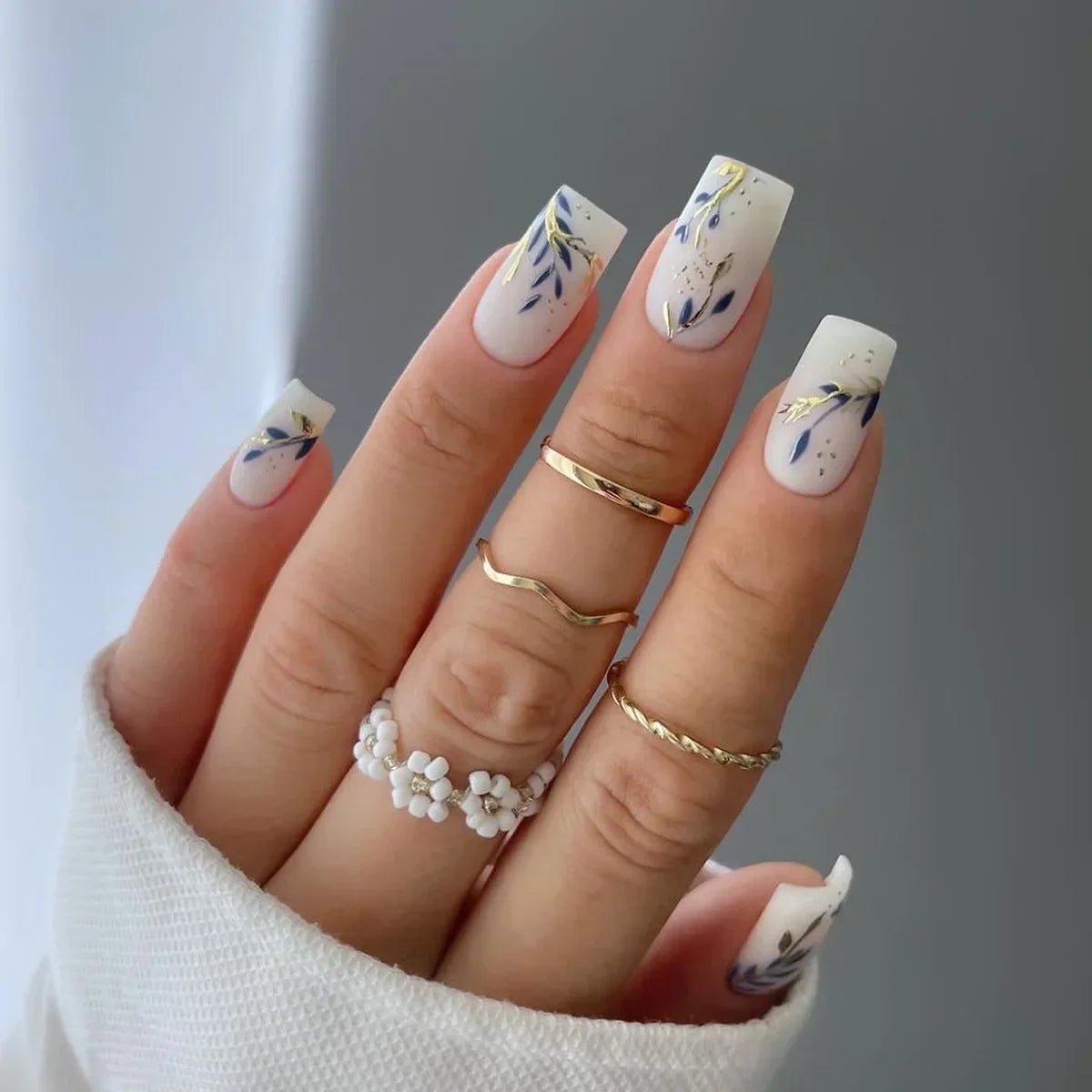 Mid Long Pink Leopard Press-On Nails with Bow-17