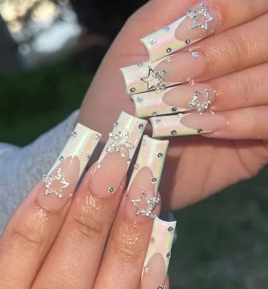 Strawberry & Bear Themed Fake Nails-26