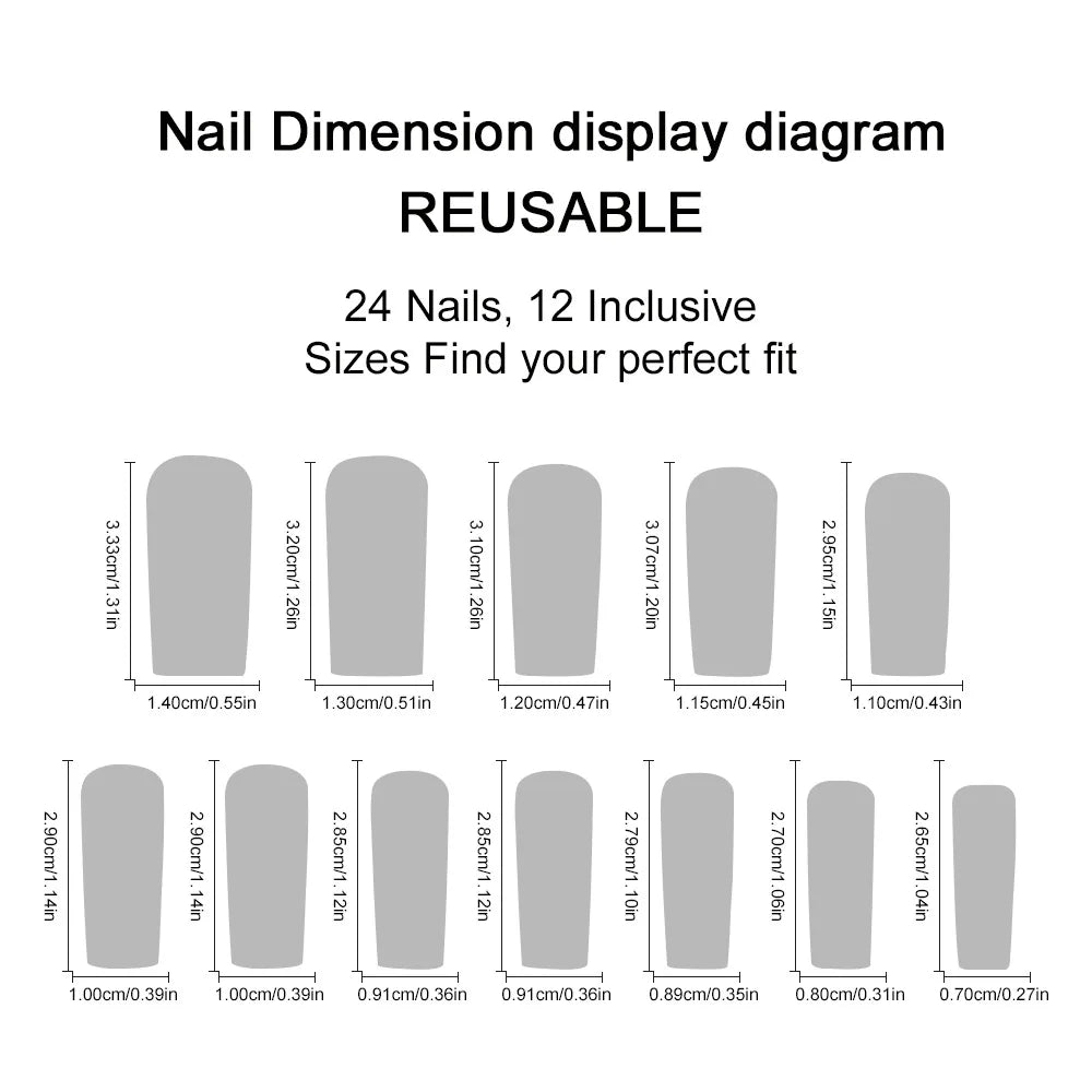 Y2K Black French Fake Nails-3