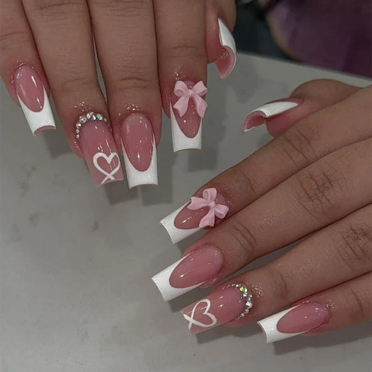 Chic Glossy Nude Press On Nails Set-0