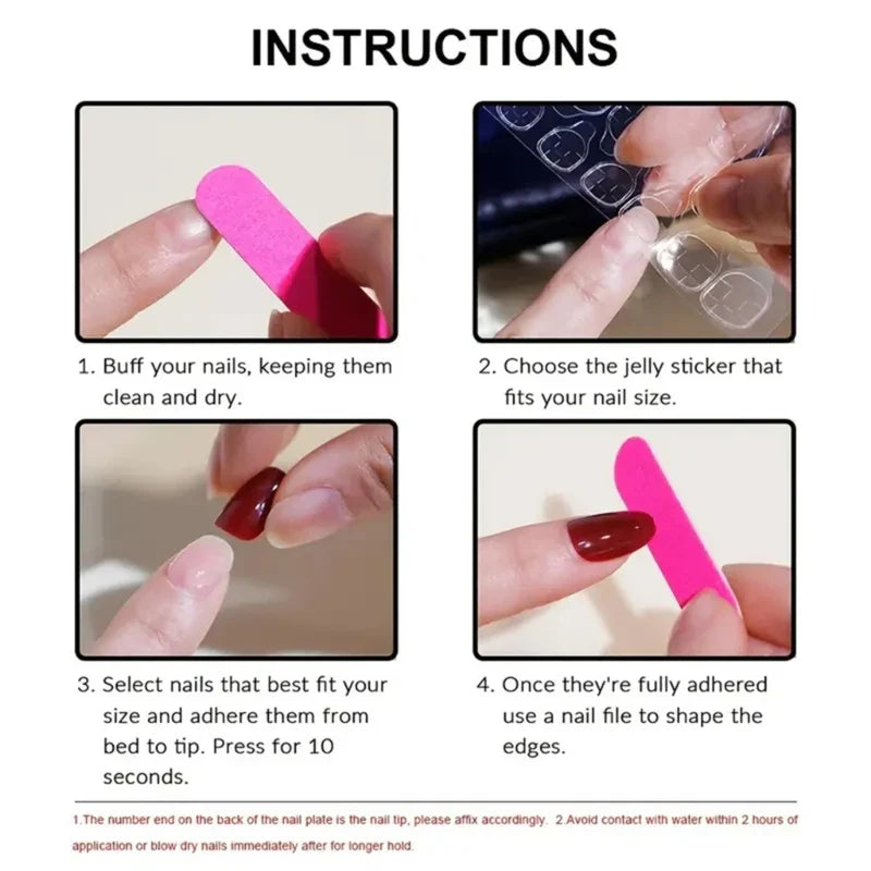 Chic Glossy Nude Press On Nails Set-2