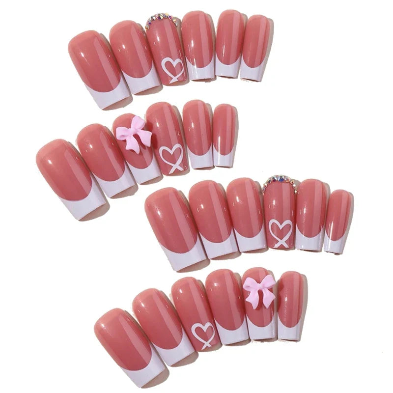 Chic Glossy Nude Press On Nails Set-3