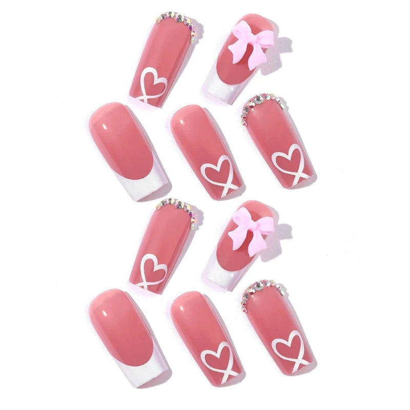 Chic Glossy Nude Press On Nails Set-4