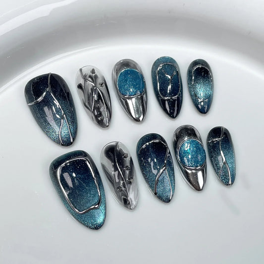 Eye Cat Almond Press-On Nails-0