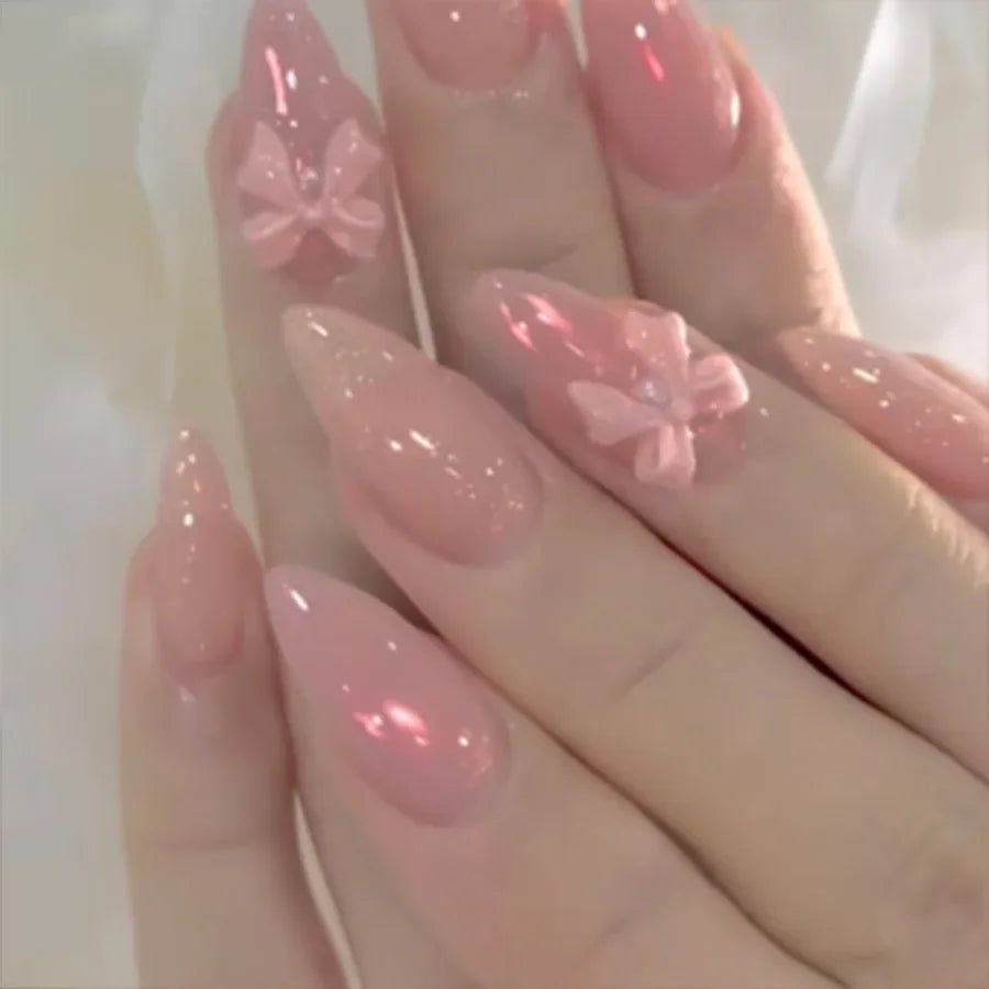 Colorful 3D Flower & Butterfly Press-On Nails-64