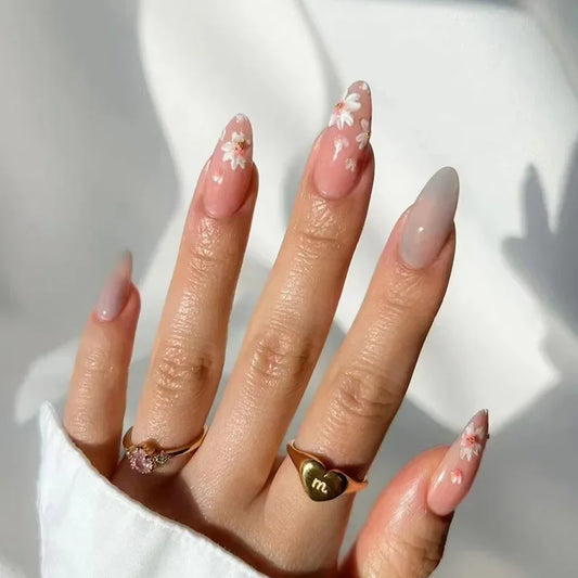 Colorful 3D Flower & Butterfly Press-On Nails-60
