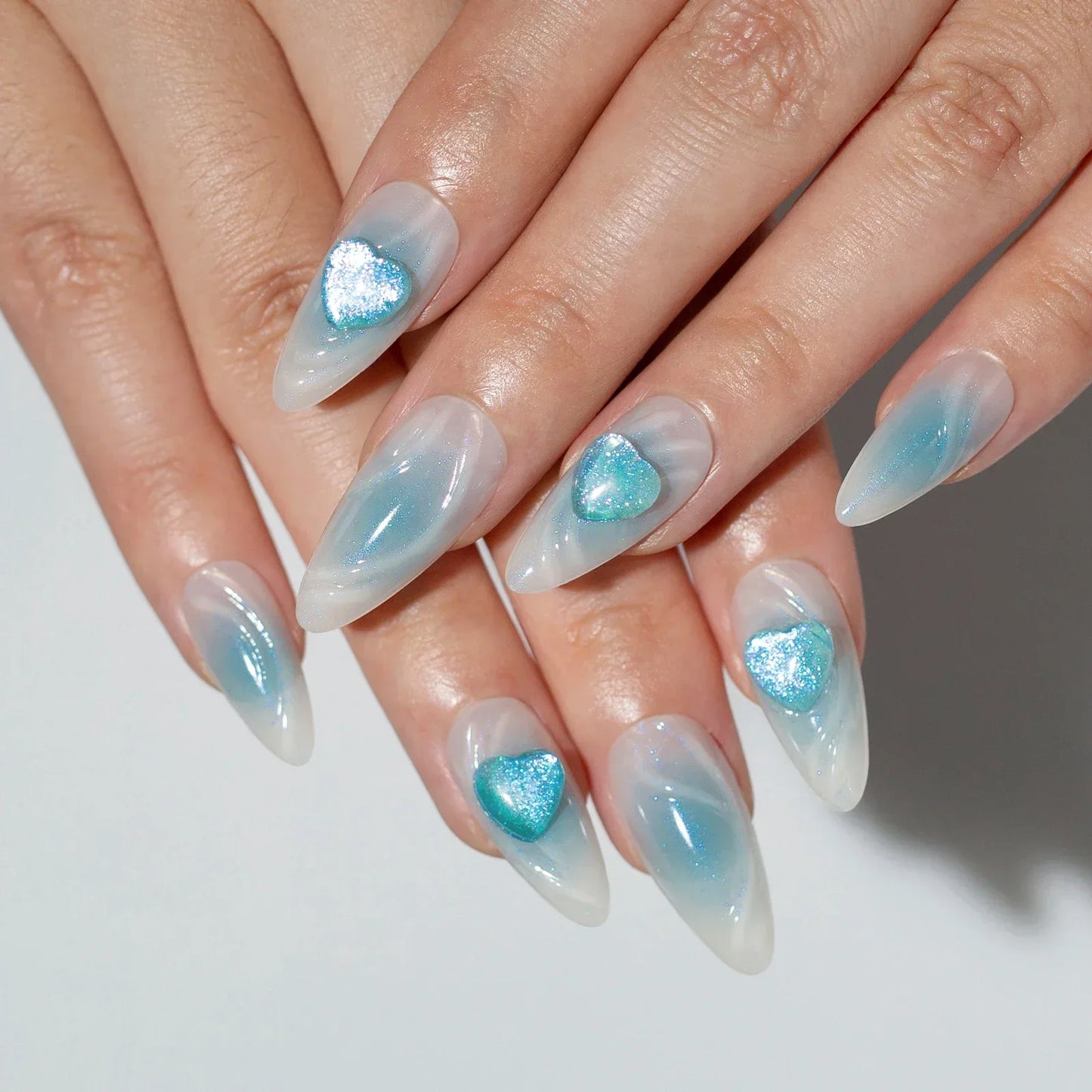 Colorful 3D Flower & Butterfly Press-On Nails-57
