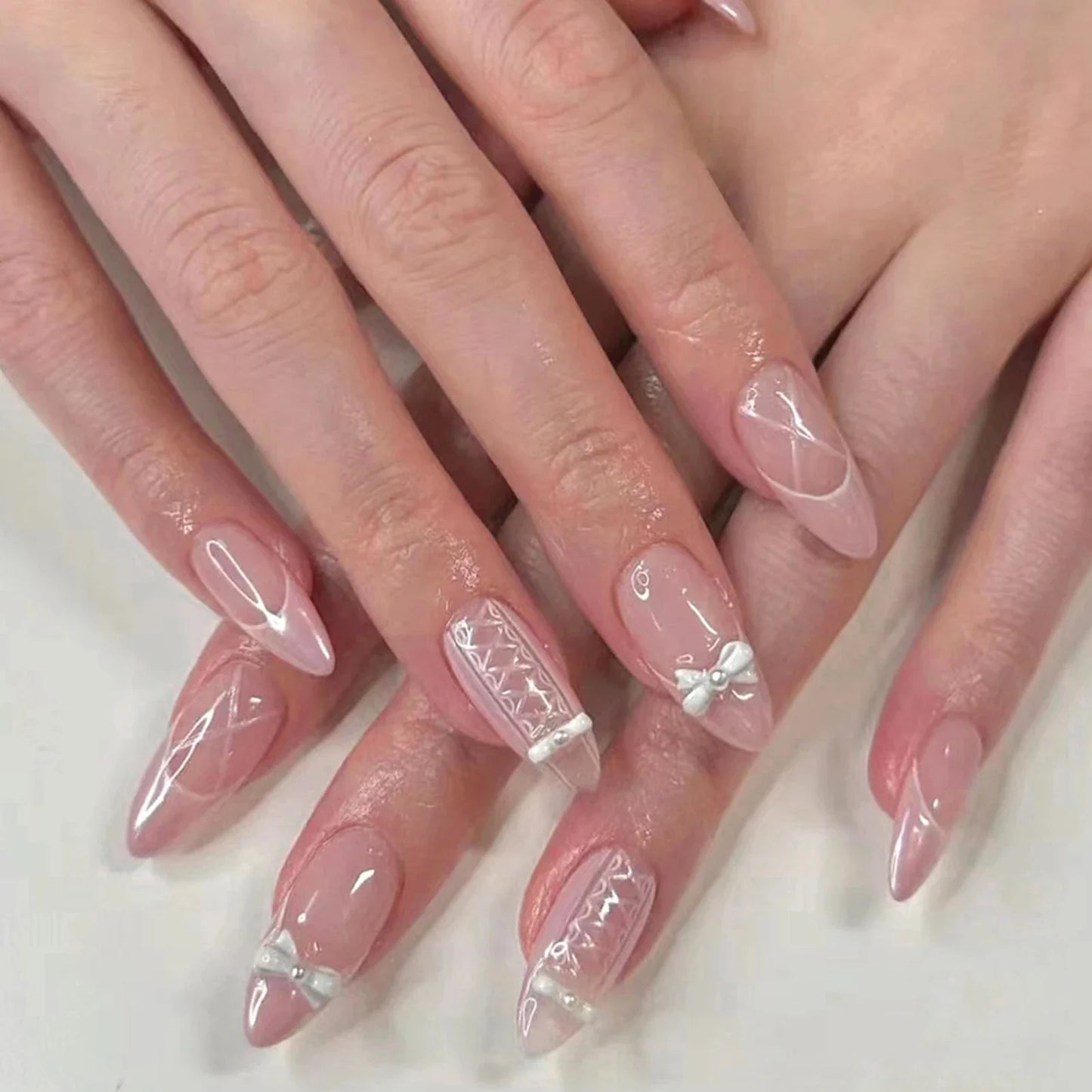Y2K Black French Fake Nails-9