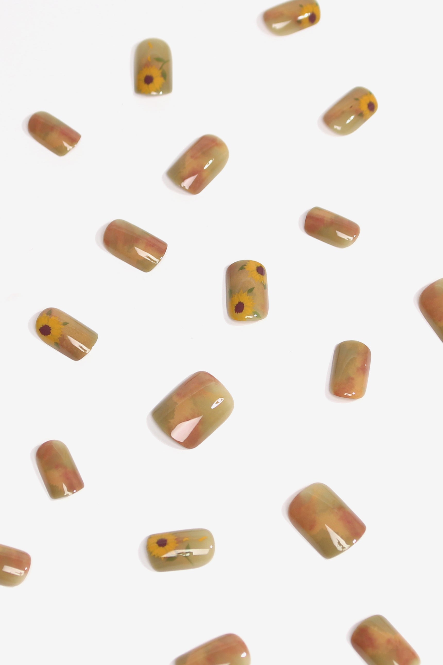 Sunflower Watercolor | Soft & Durable Press-On Nails-2
