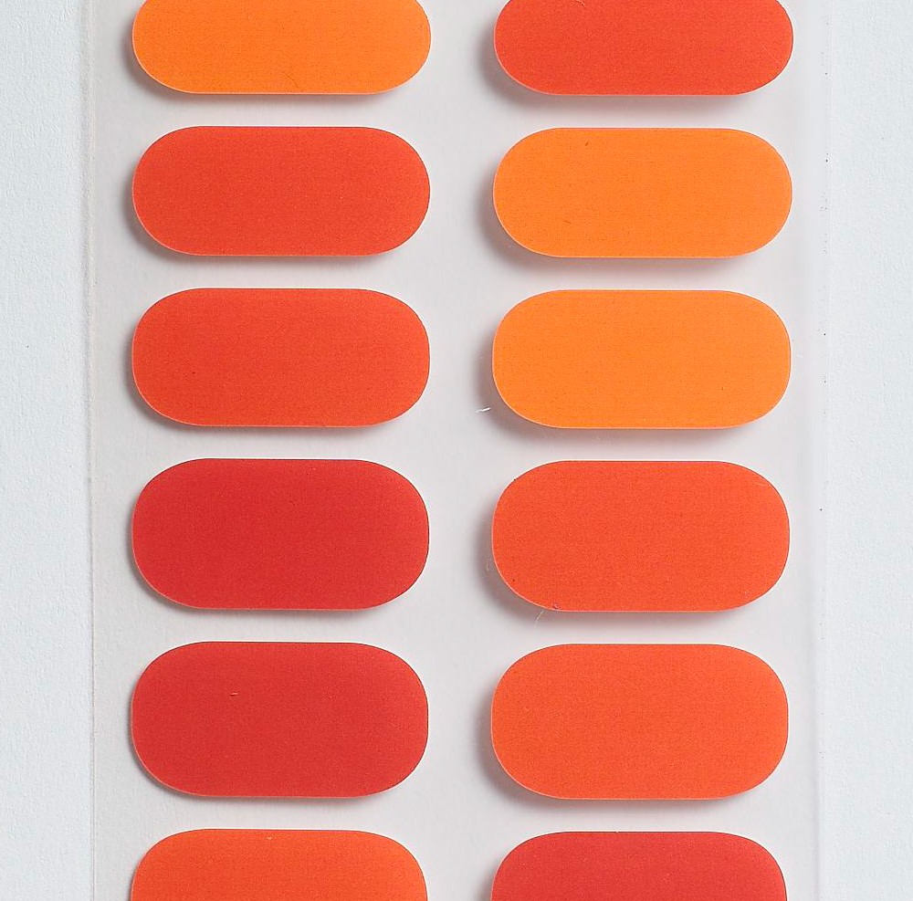 Orange Cream Gel Nails-1