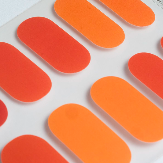 Orange Cream Gel Nails-0